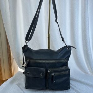 Fossil Black Crossbody Bag with Multiple Pockets